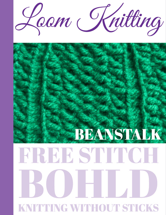 Beanstalk Stitch [FREE LOOM KNIT STITCH]