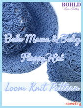 Load image into Gallery viewer, Loom Knit Boho Mama & Baby Beach Hat