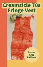 Load image into Gallery viewer, Loom Knit Creamsicle 70s Fridge Vest