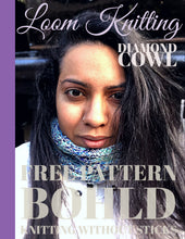 Load image into Gallery viewer, Loom Knit Diamond Cowl