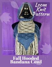 Load image into Gallery viewer, Loom Knit Hooded Bandana Cowl