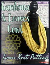 Load image into Gallery viewer, Loom Knit Gardenia Leaves Cowl