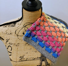 Load image into Gallery viewer, Loom knit Bright Lights Cowl