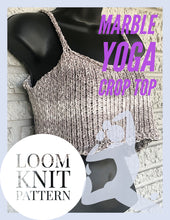 Load image into Gallery viewer, Loom Knit Marble Yoga Crop Top