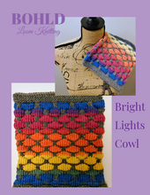 Load image into Gallery viewer, Loom knit Bright Lights Cowl