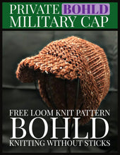 Load image into Gallery viewer, Loom Knit Retro Inspired Military Cap