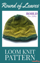 Load image into Gallery viewer, Loom Knit Leaf Headwrap/Cowl & Hat Set