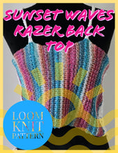 Load image into Gallery viewer, Loom Knit Sunset Waves Racer Back Top