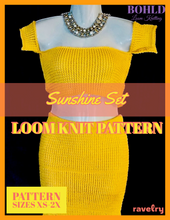 Load image into Gallery viewer, Loom Knit Crop and Maxi Skirt Set