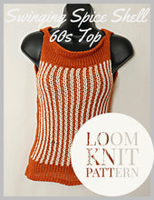 Load image into Gallery viewer, Loom Knit Spice Shell 60s Top