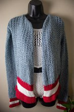 Load image into Gallery viewer, Loom Knit Boho Inspired Varsity Jacket