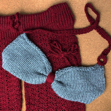 Load image into Gallery viewer, Loom Knit Bordeaux Crop Top & Shorts Set