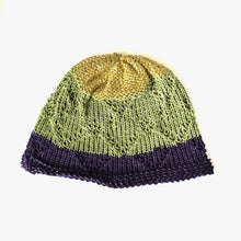 Load image into Gallery viewer, Loom Knit Chevron Eyelet Beanie