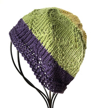 Load image into Gallery viewer, Loom Knit Chevron Eyelet Beanie