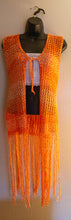 Load image into Gallery viewer, Loom Knit Creamsicle 70s Fridge Vest