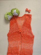 Load image into Gallery viewer, Loom Knit Creamsicle 70s Fridge Vest