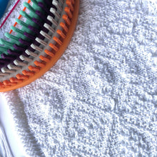 Load image into Gallery viewer, Loom Knit Eyelet Diamond Drawstring Bandana