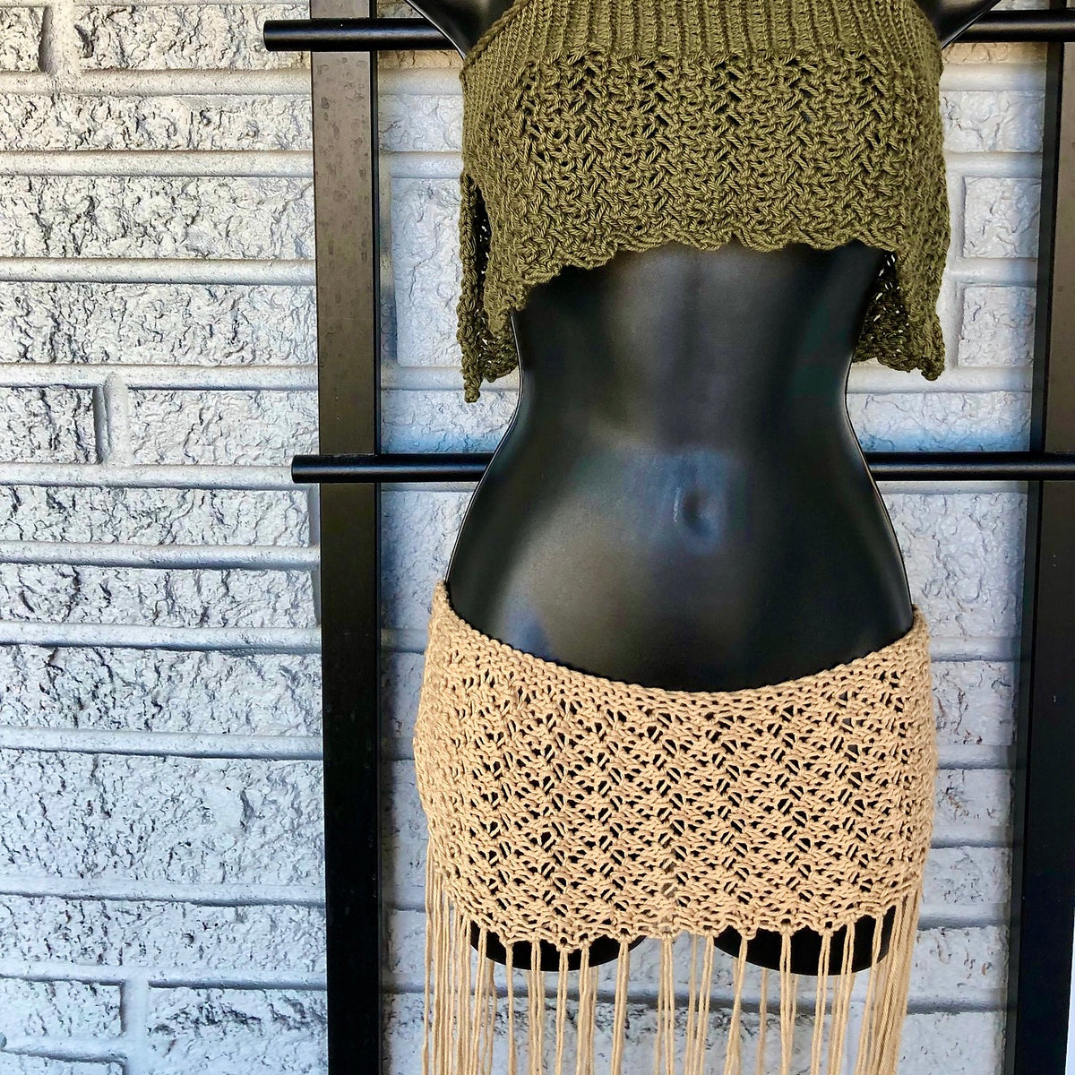 Loom Knit Boho Fringe Beach Skirt Cover Up – BOHLD Loom Knitting