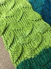 Load image into Gallery viewer, Loom Knit Leaf Headwrap/Cowl & Hat Set