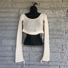 Load image into Gallery viewer, Loom Knit Natural Vibes Crop Sweater Set
