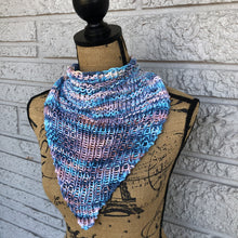 Load image into Gallery viewer, Loom Knit Ocean Waves Bandana Cowl