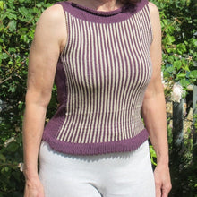 Load image into Gallery viewer, Loom Knit Spice Shell 60s Top