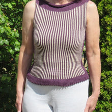 Load image into Gallery viewer, Loom Knit Spice Shell 60s Top