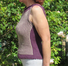 Load image into Gallery viewer, Loom Knit Spice Shell 60s Top