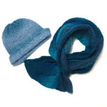Load image into Gallery viewer, Loom Knit Stormy Night 2 in 1 Cowl Shrug w/ Hat