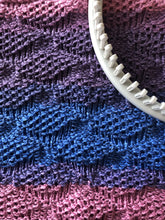 Load image into Gallery viewer, Loom Knit Visions of Violet Cotton Bandana Cowl