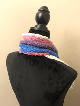 Load image into Gallery viewer, Loom Knit Visions of Violet Cotton Bandana Cowl