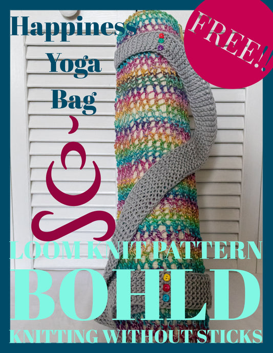 Loom knit Happiness  Yoga Bag