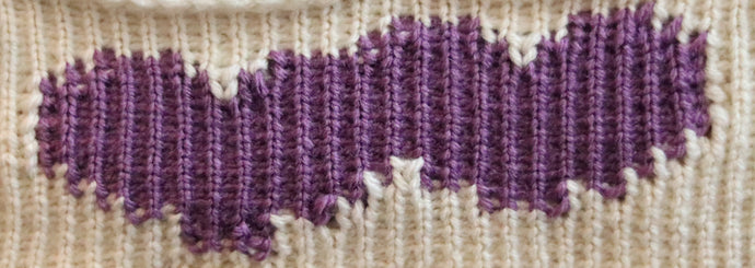Loom Knit Intarsia Hearts