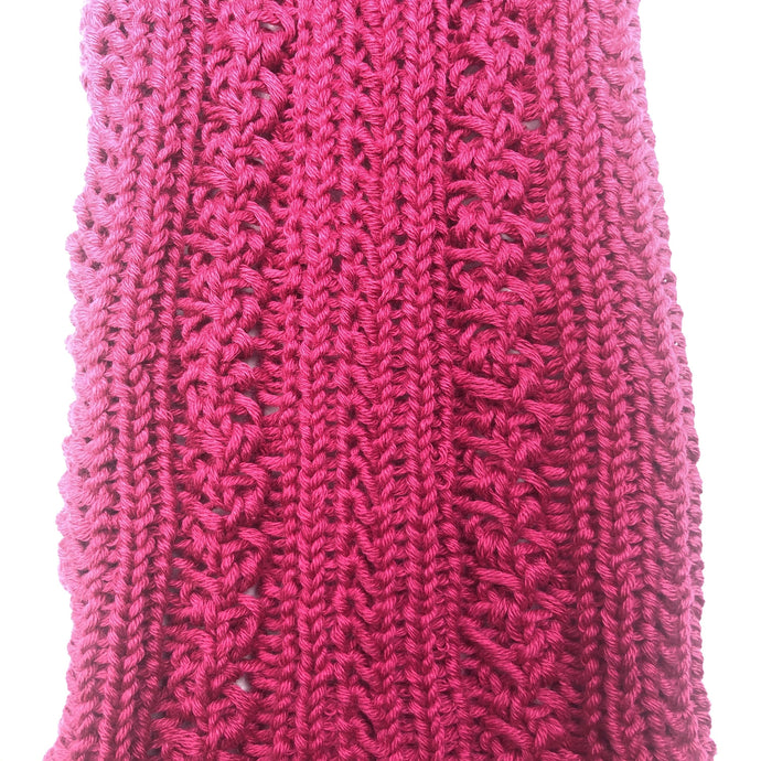 Free Loom Knit Ribs in Lace Stitch