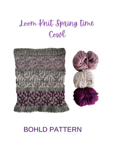 Loom Knit Springtime Cowl