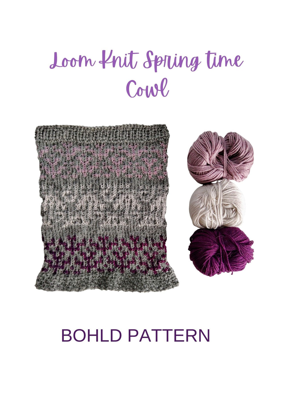 Loom Knit Springtime Cowl