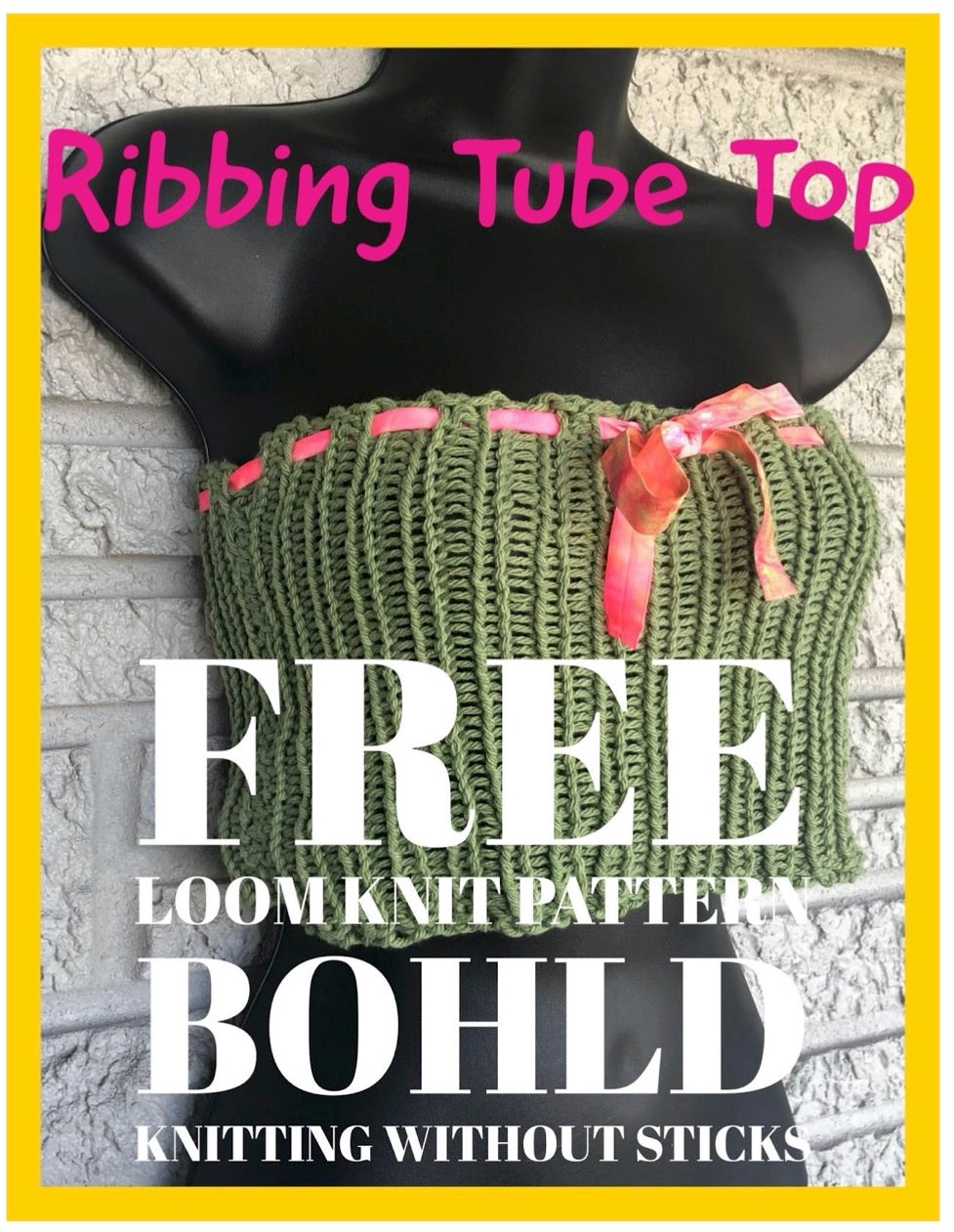 Loom Knit Ribbing Tube Top
