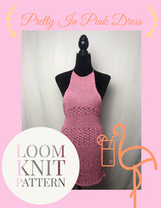 Loom Knit Pretty In Pink Dress