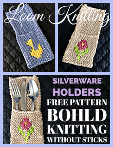 Loom Knit Silverware Holders