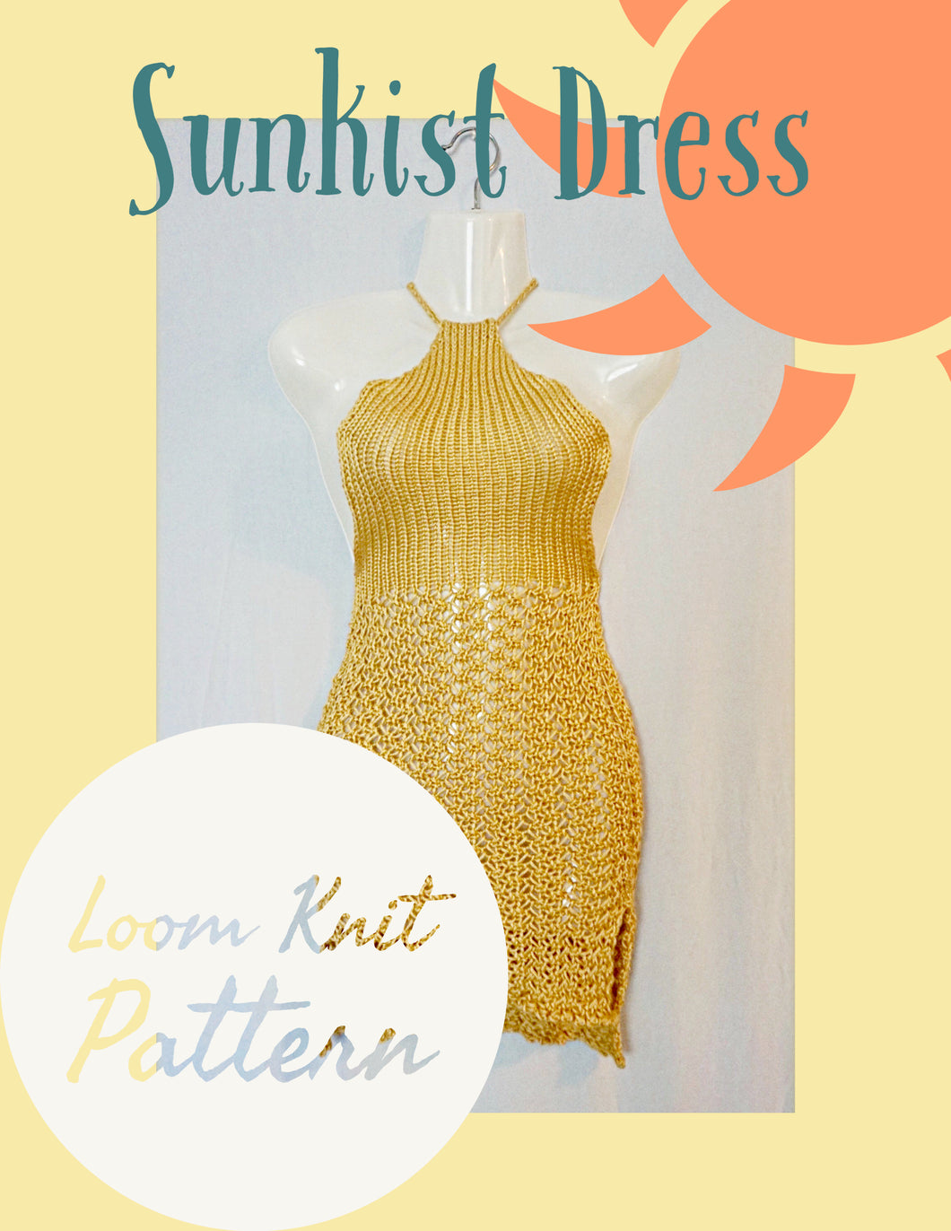 loom knit dress Loom Knit Sunkist Dress BOHLD Loom Knitting