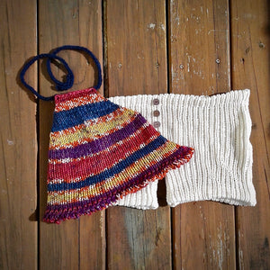 Loom Knit Bordeaux Crop Top & Shorts Set