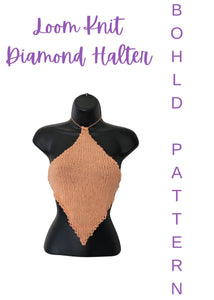Loom Knit Diamond Halter Top