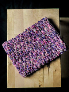 Loom Knit Grape Jelly Cowl
