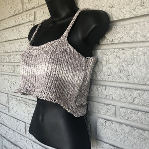 Loom Knit Marble Yoga Crop Top