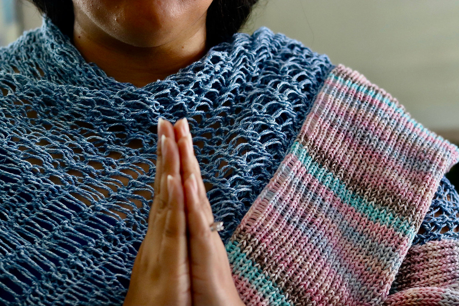Loom Knit Meditation Shawl â BOHLD Loom Knitting