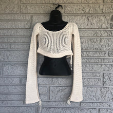 Load image into Gallery viewer, Loom Knit Natural Vibes Crop Sweater Set

