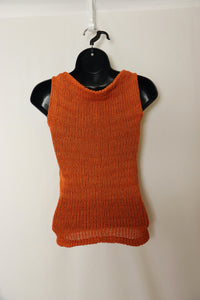 Loom Knit Spice Shell 60s Top