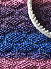 Load image into Gallery viewer, Loom Knit Visions of Violet Cotton Bandana Cowl
