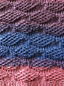 Loom Knit Visions of Violet Cotton Bandana Cowl